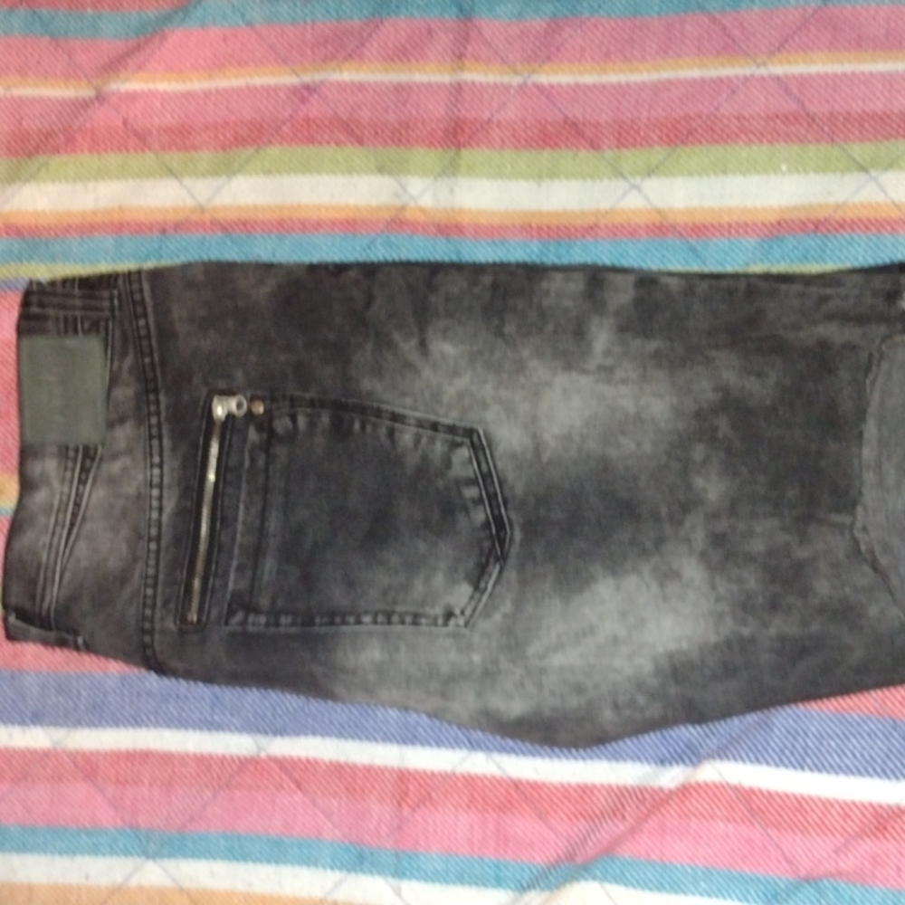 Parish Black Distressed Denim Jean shorts 38 Urban